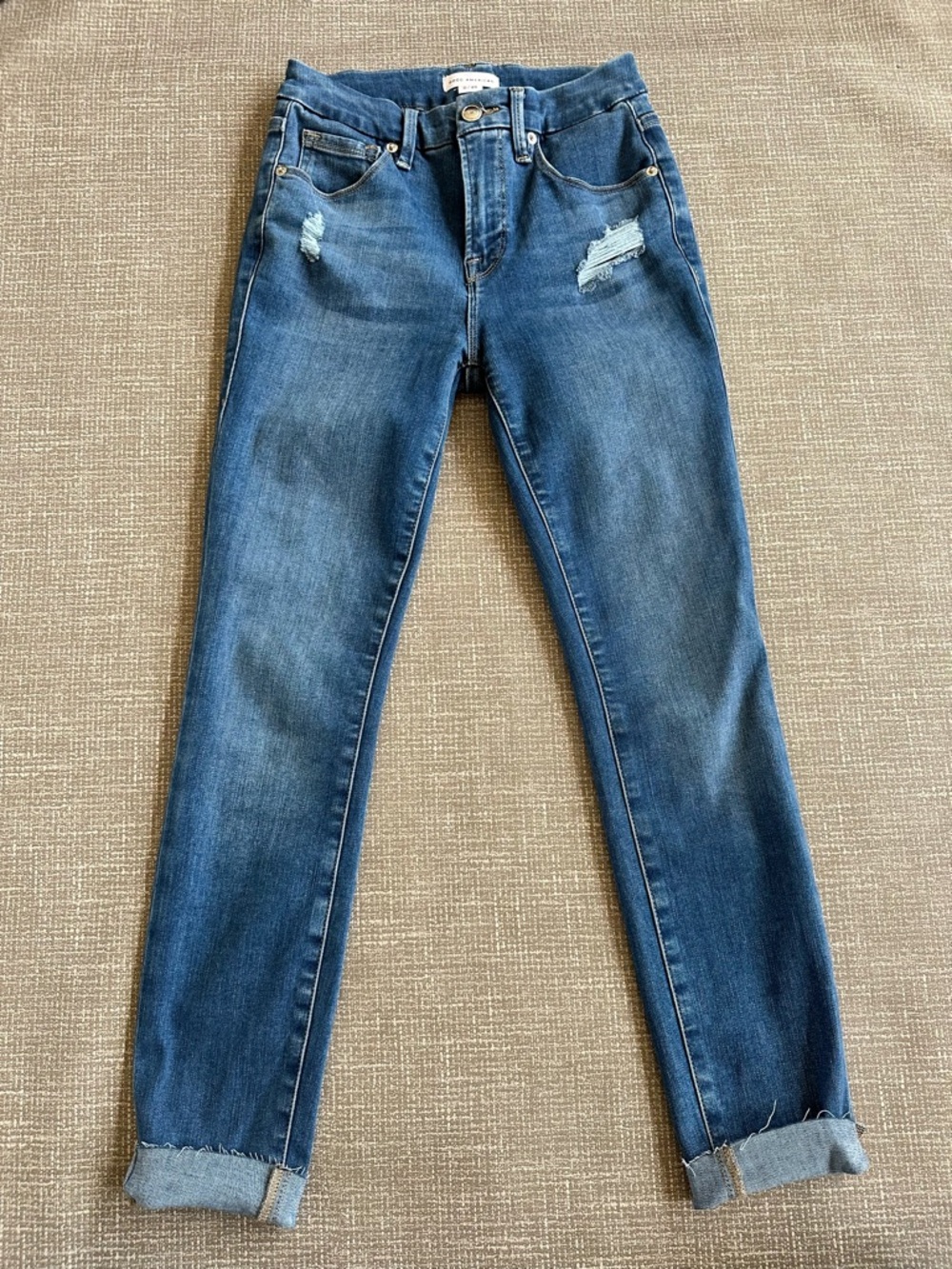 Good American High-Rise Distressed Skinny Blue Women's Jeans Sz 0/25